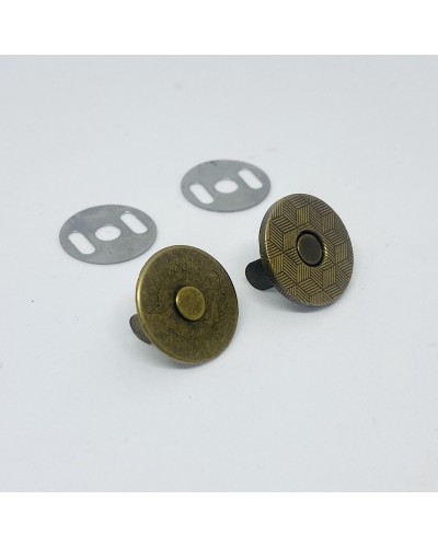 5 Boutons magnétiques ronds à clipser 18mm
