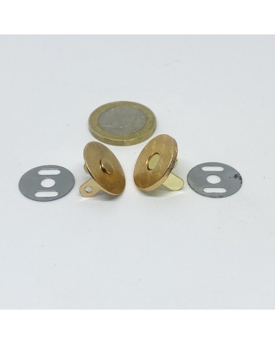 5 Boutons magnétiques ronds à clipser 18mm