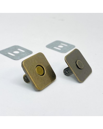 5 Boutons magnétiques carrés à clipser 18mm