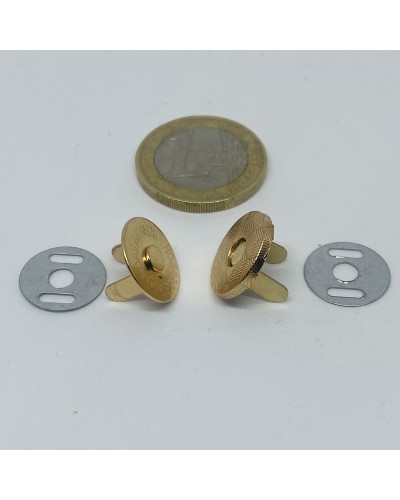 5 boutons magnétiques ronds à clipser 14mm