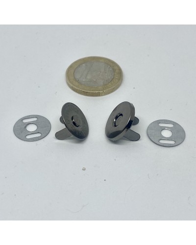 5 boutons magnétiques ronds à clipser 14mm