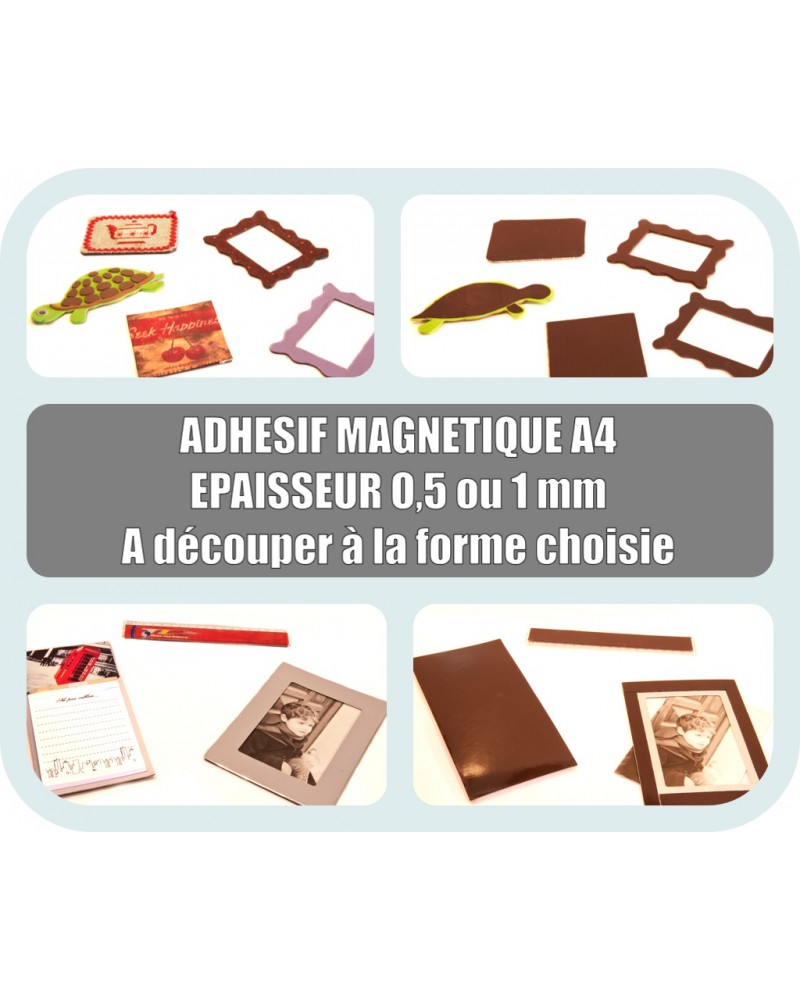 Plaque magnétique adhésive 0,5 mm x 2 Format A4 - Tableaux