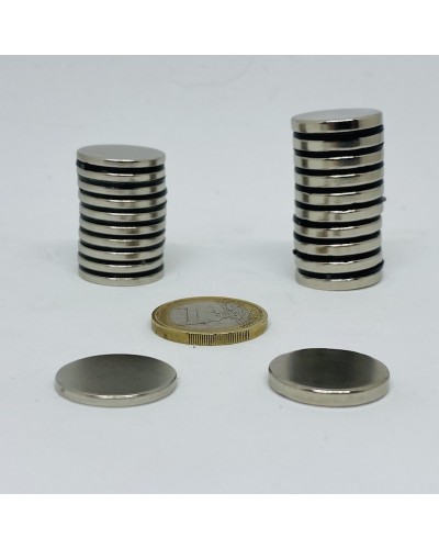 10 aimants Diamètre 20x2mm