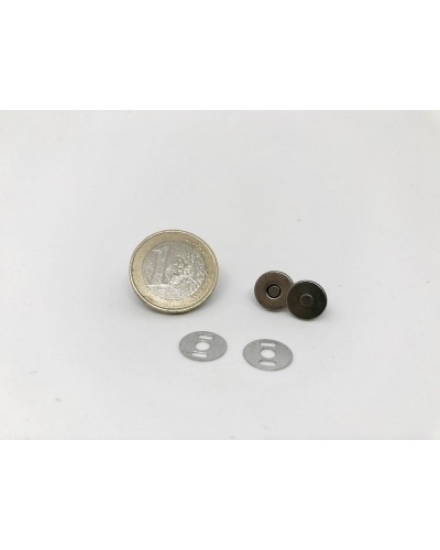 5 boutons magnétiques ronds à clipser 10mm