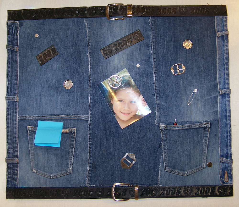 Tableau magnétique jeans diy